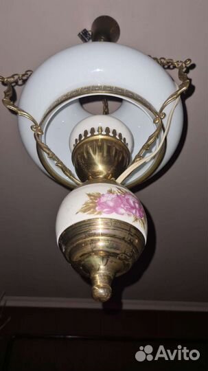 Светильник настольный латунь Винтаж