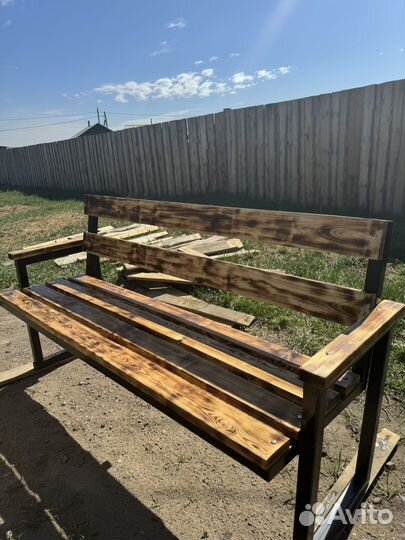 Скамейка лавочка деревянная скамейкав стиле лофт