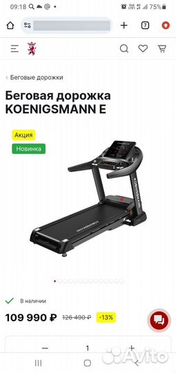 Беговая дорожка koenigsmann