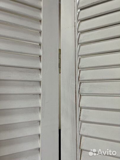 Ширма деревянная белая