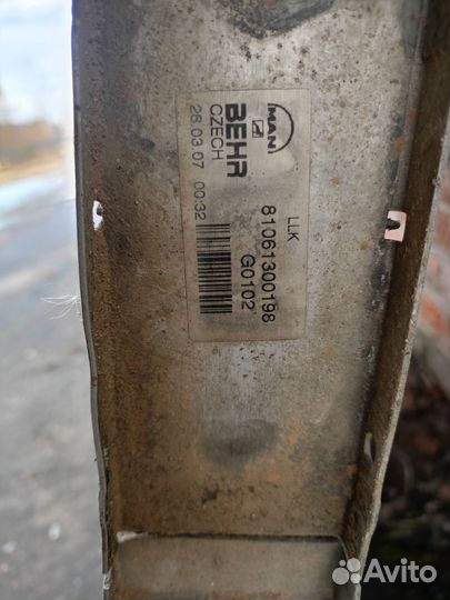 Интеркулер,радиатор man tga