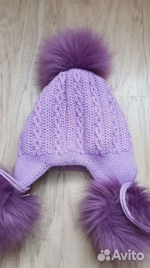 Шапка и шарфы на девочку 4-7 лет