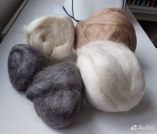 Козий пух чесаный