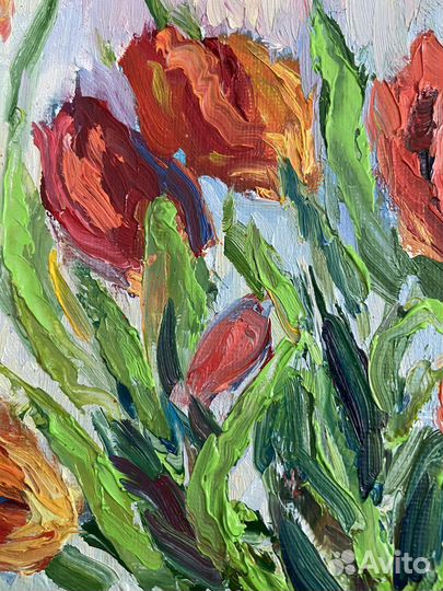 Картина маслом цветы