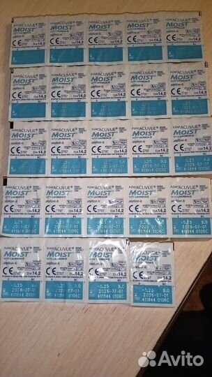 Линзы контактные acuvue moist 1 day, -5.25