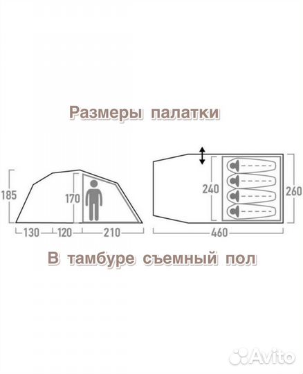 Палатка новая Outvenrure Trenton 4 в наличии