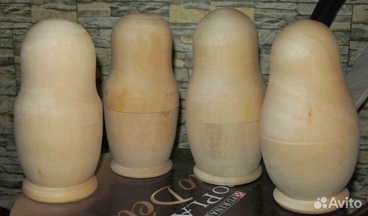 Матрешки деревянные под роспись, декорирование