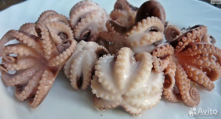 Молодые очищенные осьминоги с/м 20-40- 1 кг