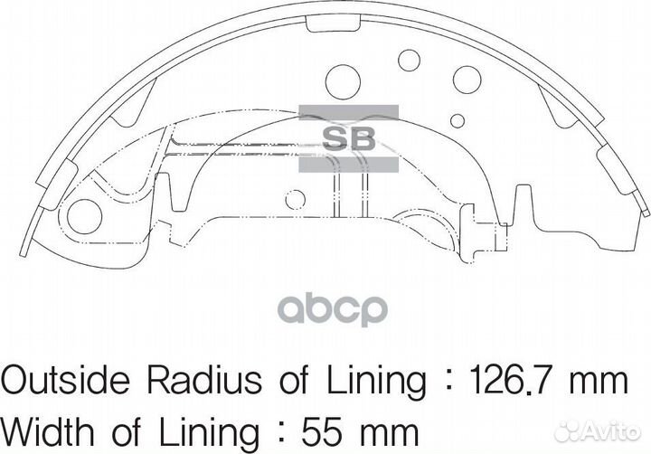 Колодки торм.бараб. комплект 4 шт. шт. Hi-Q KIA