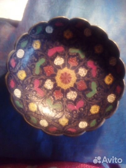 Ваза для фруктов латунь