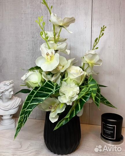 Декор композиции из искусств цветов подарок пасха