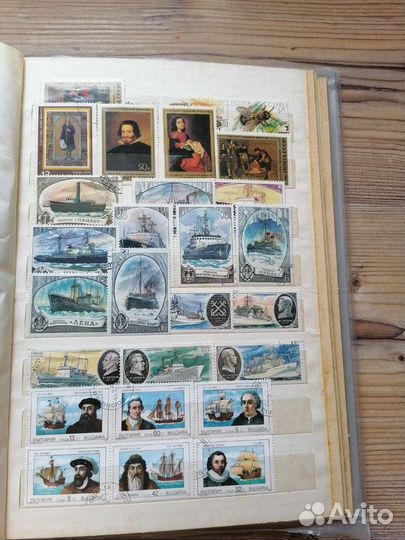 Марки в альбоме