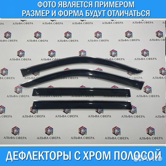 Дефлекторы окон KIA picanto IV 2017+ 5дв Хром