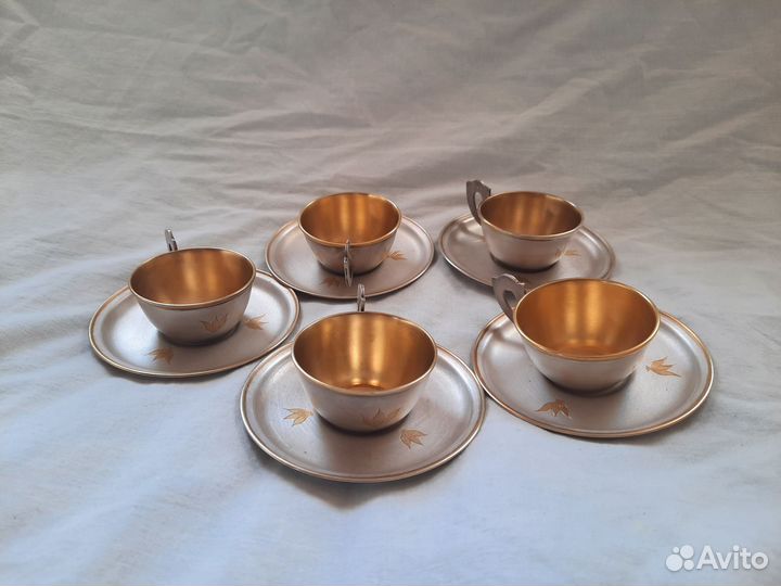 Кофейные пары Мельхиор Серебрение Золочение