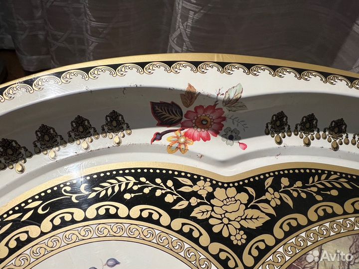 Винтажный металлический поднос