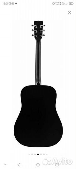 Электроакустическая гитара, черная, Cort