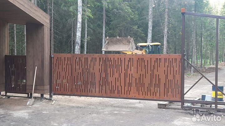 Откатные ворота с установкой