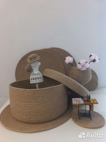 Корзинка из джута