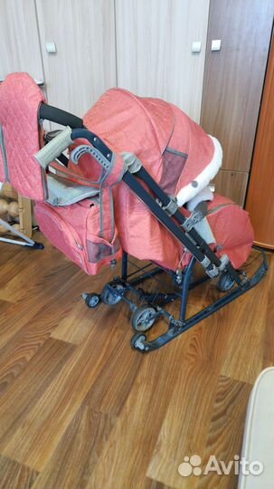 Детские санки с колесами Ника 7-7