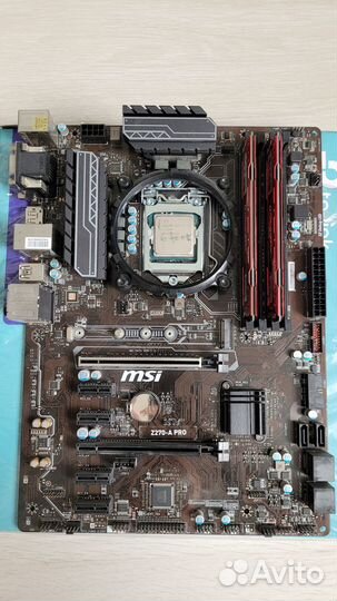 Intel i7-6700k +MSI Z270-A PRO + 16GB DDR4+Кулер