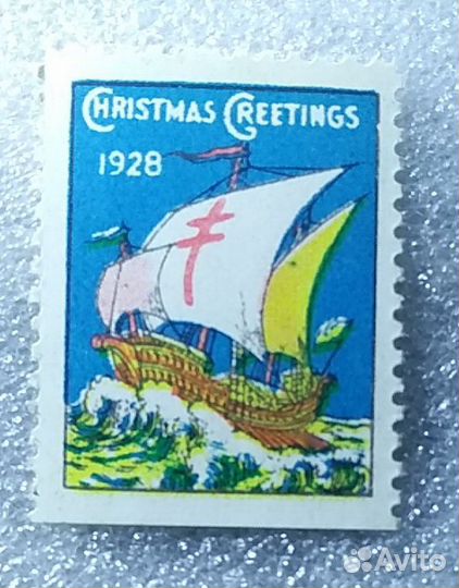 США все 75 марок 1920-1960 Рождество Красный крест