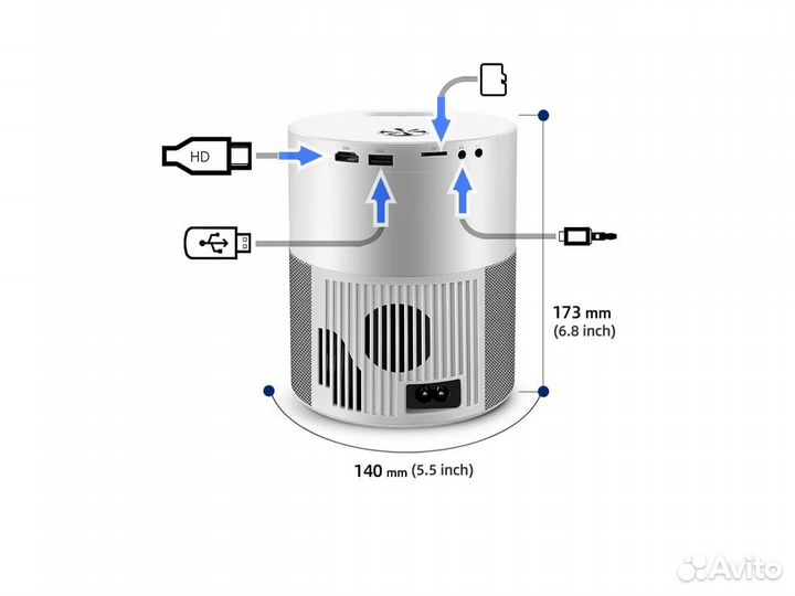 Проектор Full HD 1080p ET40 Android 9