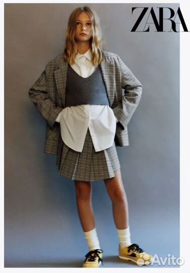 Рубашка и жилет Zara на девочку 120 новая