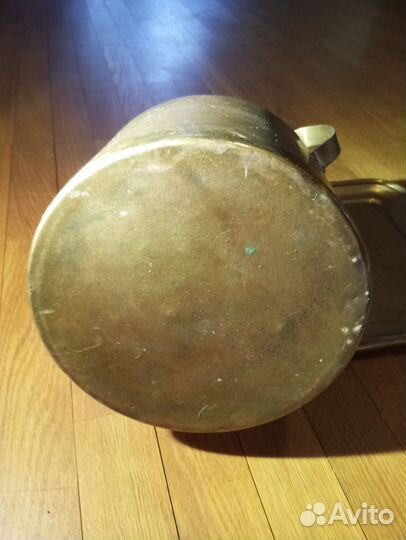 Антикварный латунный чайник с подносом 5 л