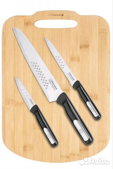 Набор Rondell Bayoneta 3 кух.ножа +доска новые