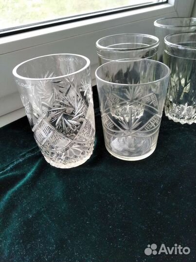 Стаканы СССР хрусталь и стекло