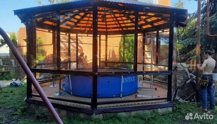 Мягкие окна для беседки