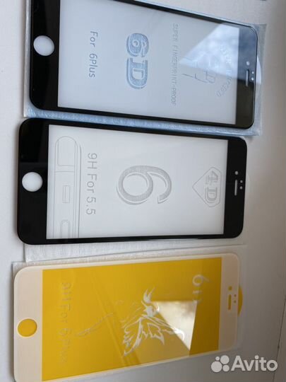Защитное стекло на iPhone 6 plus