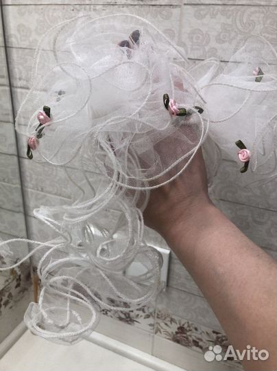 Банты для волос белые