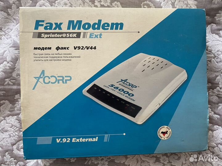 Модем аналоговый Acorp V92/V44