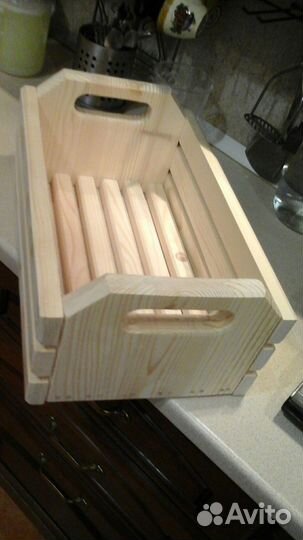 Ящик деревянный резной для фруктов овощей