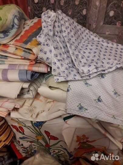 Отрез ткани СССР бязь.сатин.штапель.фланель.лен