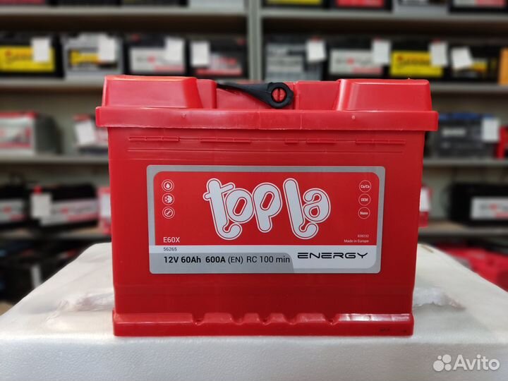 Аккумулятор Topla 60Ah 600A