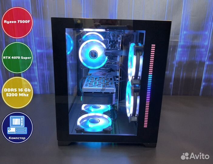 Игровая система AMD7500F-RTX4070SUP-16DDR5-VLS-B650