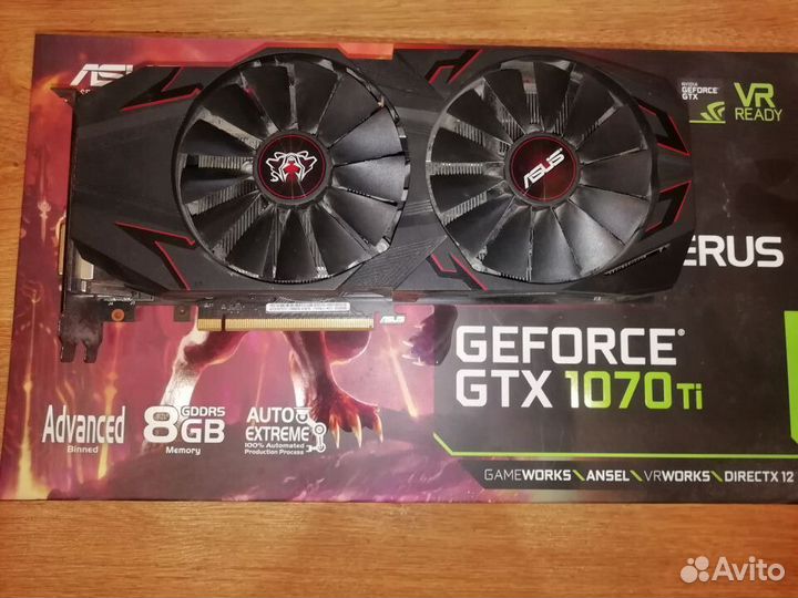 Видеокарта Asus Geforce GTX 1070ti 8GB