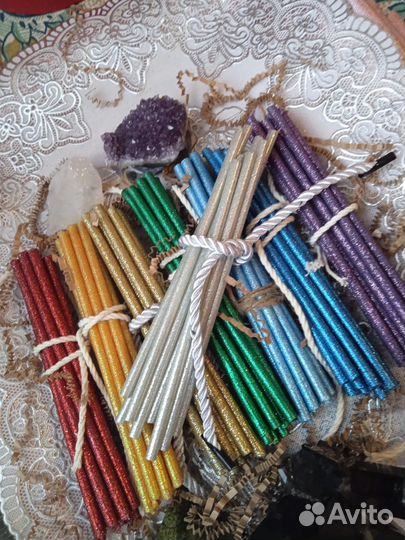 Свечи восковые с травами