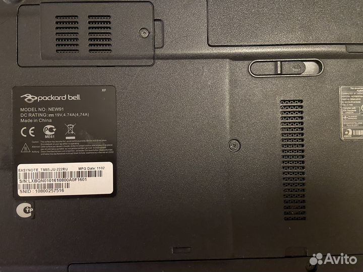 Ноутбук packard bell