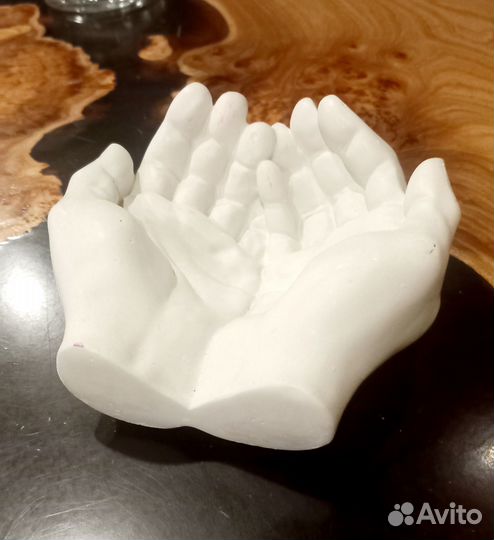 Силиконовая форма руки кашпо подсвечник молд