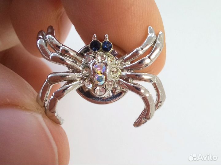 Украшение паучок, брошка