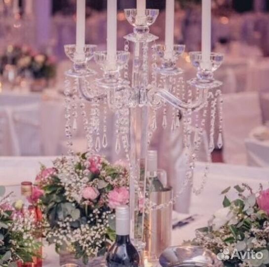 Подсвечник, канделябр (стекло, хрусталь)