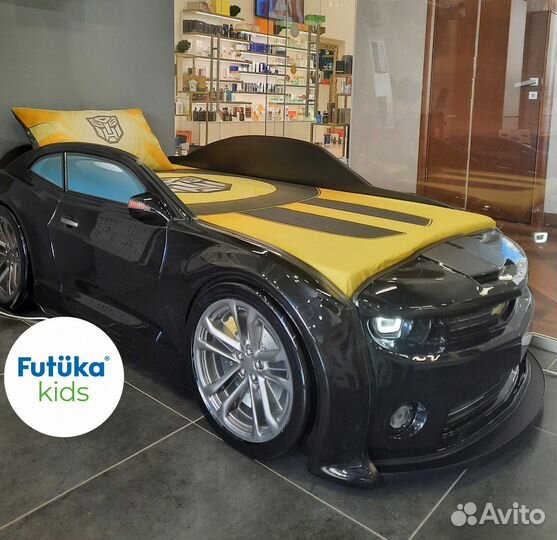 Кровать машина Evo Camaro чёрная