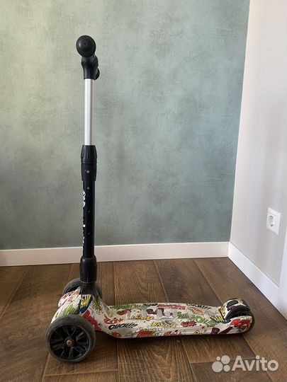 Самокат tech team tiger print детский трехколесный