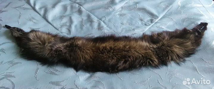 Воротник из меха чернобурки