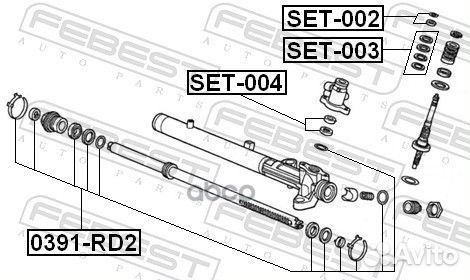 Сальник рулевой рейки (ремкомплект) honda accor