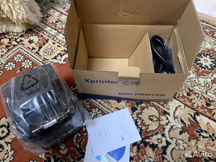 Термопринтер Xprinter XP-365B + этикетки