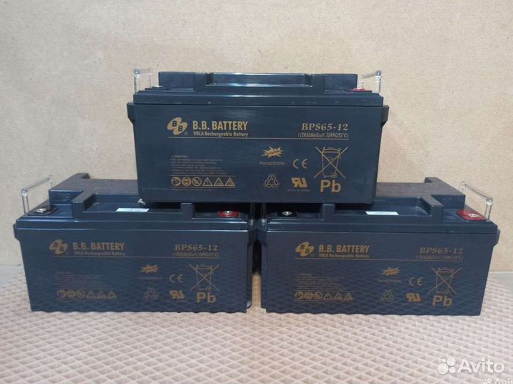 AGM аккумулятор B.B. Battery 65Ач (гелевый), ибп